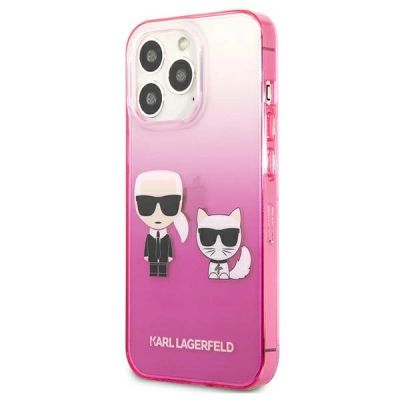 2. Karl Lagerfeld Gradient Ikonik Karl&Choupette Case for iPhone 13 Pro / iPhone 13 - Pink