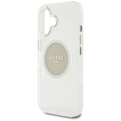 6. Guess IML Metal Colored Circle Classic Logo MagSafe case for iPhone 16 - gray