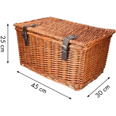 37. WICKER BICYCLE BASKET FOR THE FRONT 45x30x25cm BICYCLE GEAR