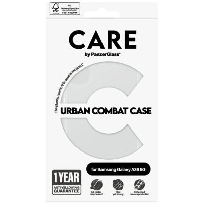 4. CARE by PanzerGlass Flagship Urban Combat Case for Samsung Galaxy A36 5G - Transparent