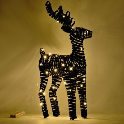 4. REINDEER DECORATION 60 CM 60 LED BLACK