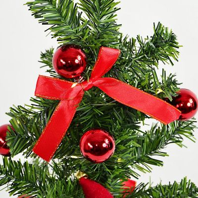 4. DECORATIVE CHRISTMAS TREE 60CM 25LED TIMER - SANTA CLAUS