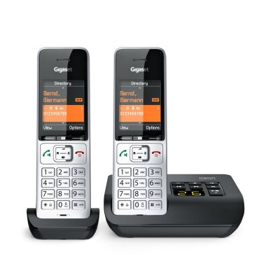 2. Gigaset COMFORT 500A duo analog/DECT telephone Caller Name and ID Black, Silver