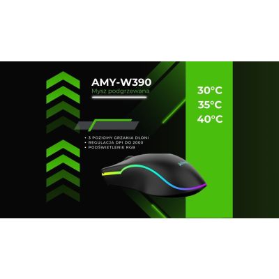 13. Activejet USB AMY-W390 Heated Wired Mouse; 30°C / 35°C / 40°C