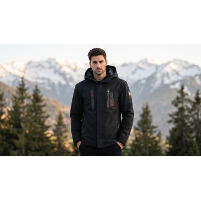 8. Men’s Mid-Season Jacket Geographical Norway AYOUBE BLACK DB MEN 009 (SZ2204H/GN-BLACK)