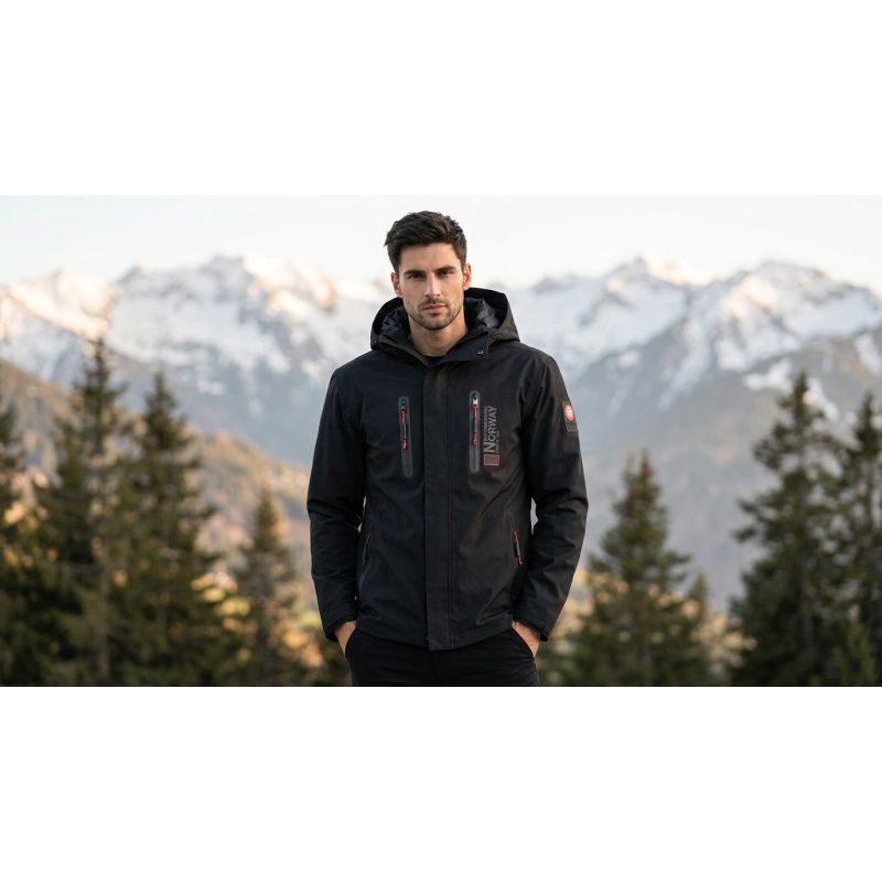 8. Men’s Mid-Season Jacket Geographical Norway AYOUBE BLACK DB MEN 009 (SZ2204H/GN-BLACK)