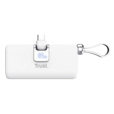 5. TRUST Pacto 5000 mAh Pocket Power Bank White