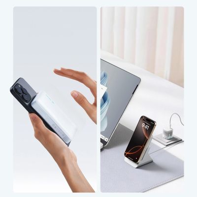 3. Cuktech WPB100N 20W 10000mAh Magnetic Power Bank with Stand - White
