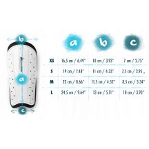 Meteor L football shin guards white