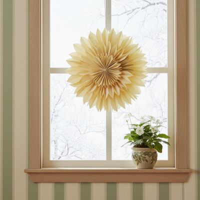 12. 3D DECORATIVE HANGING PAPER STAR 50CM GREEN