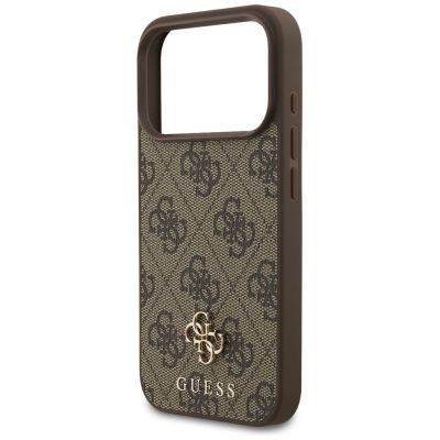6. Guess 4G Small Classic Logo MagSafe Case for iPhone 17 Pro / 18 Pro - Brown