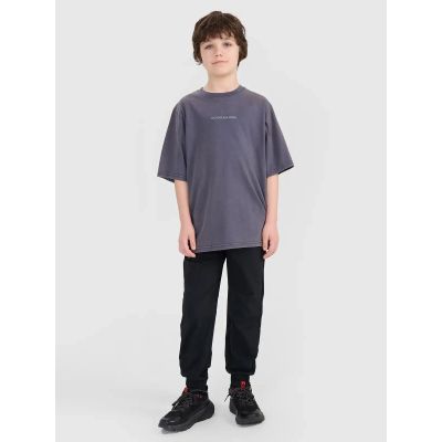 3. Boy's oversize printed T-shirt 4F 4FJWSS25TTSHM1879-22S