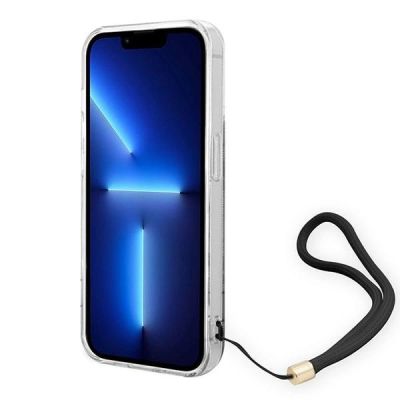 4. Guess GUOHCP14LH4STK iPhone 14 Pro 6.1 "black / black hardcase 4G Print Strap