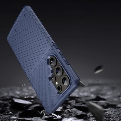 4. Thunder Case Samsung Galaxy S25 Ultra Silicone Armored Case - Blue