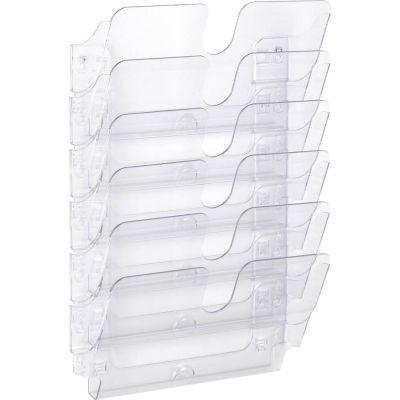 Durable FLEXIPLUS 6-Shelf Literature Shelf. Transparent