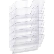 Durable FLEXIPLUS 6-Shelf Literature Shelf. Transparent