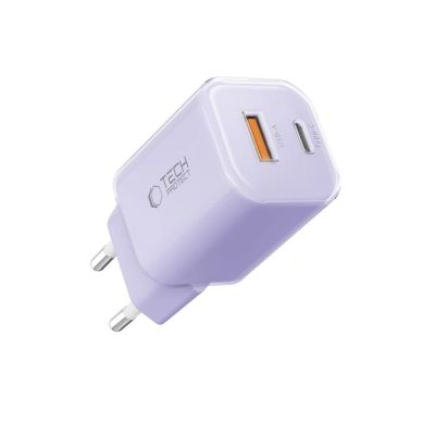 2. Tech-Protect NCM33 PD 33W QC3.0 USB-C / USB-C Wall Charger - Purple