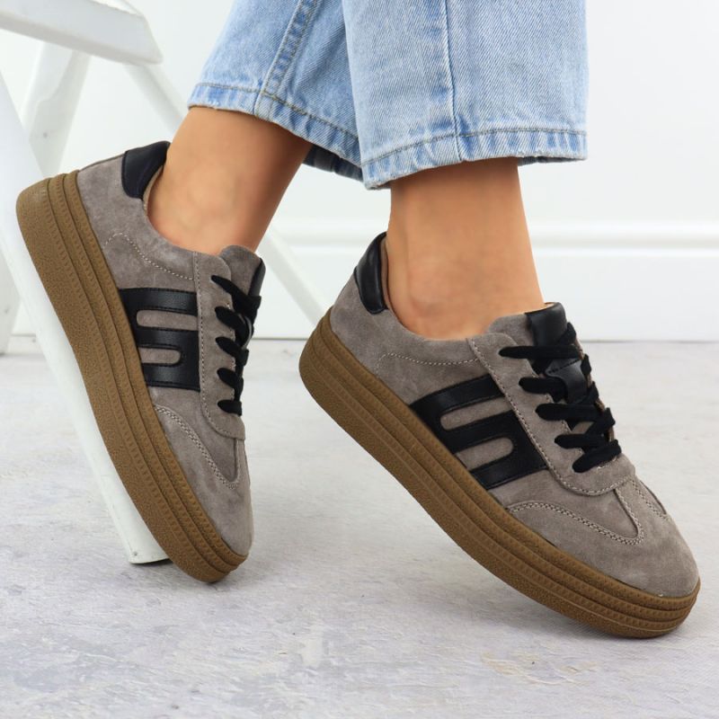 3. Filippo W DP7114 PAW642 Taupe Suede Low Shoes