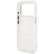 7. Guess IML Glitter Flowers Triangle MagSafe Case for iPhone 17 Pro / 18 Pro - White