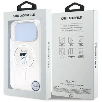8. Karl Lagerfeld IML Choupette MagSafe Case for iPhone 17 Pro Max - Transparent