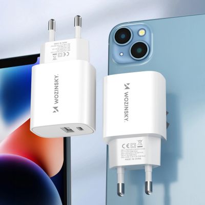 12. Wozinsky WGWCW USB-A USB-C 20W Wall Charger - White