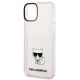 6. Karl Lagerfeld Transparent Choupette Body Case for iPhone 14 Plus / 15 Plus 6.7" - Pink