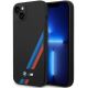 BMW Silicone Slanted Stripes Case for iPhone 14 Plus / 15 Plus - Black
