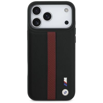 3. BMW M Perforated Stripe Logo MagSafe Case for iPhone 17 Pro Max - Red