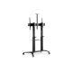 4. Single mobile stand with shelf and camera holder 1xLCD max. 120" max. 140kg