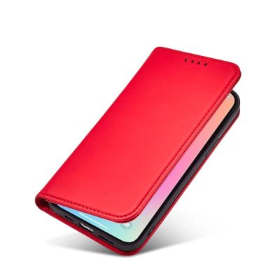 12. Magnet Card Case for Samsung Galaxy S23 Ultra flip cover wallet stand red