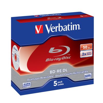 2. Verbatim BD-RE DL 50GB 2 x 5 Pack Jewel Case 5 pcs.