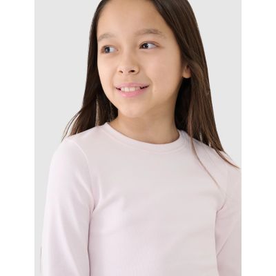 4. Longsleeve slim smooth girls 4F 4FJRSS25TLONF505-12S