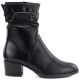 7. Women's high-heeled ankle boots with a gathered upper, black Vinceza 58682