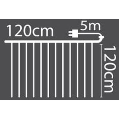 46. CHRISTMAS TREE LIGHTS LIGHT CURTAIN OUTSIDE/INTERNAL 144 LED 120X120CM WITH REMOTE CONTROL WARM WHITE