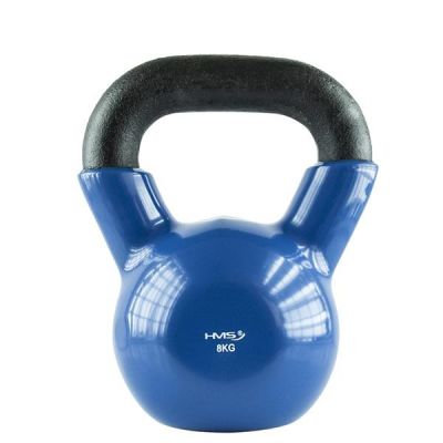31. HMS KNV08 BLUE vinyl-coated cast iron kettlebell 