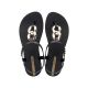 6. Ipanema Sandal Class women's fashionable black and gold flip-flops