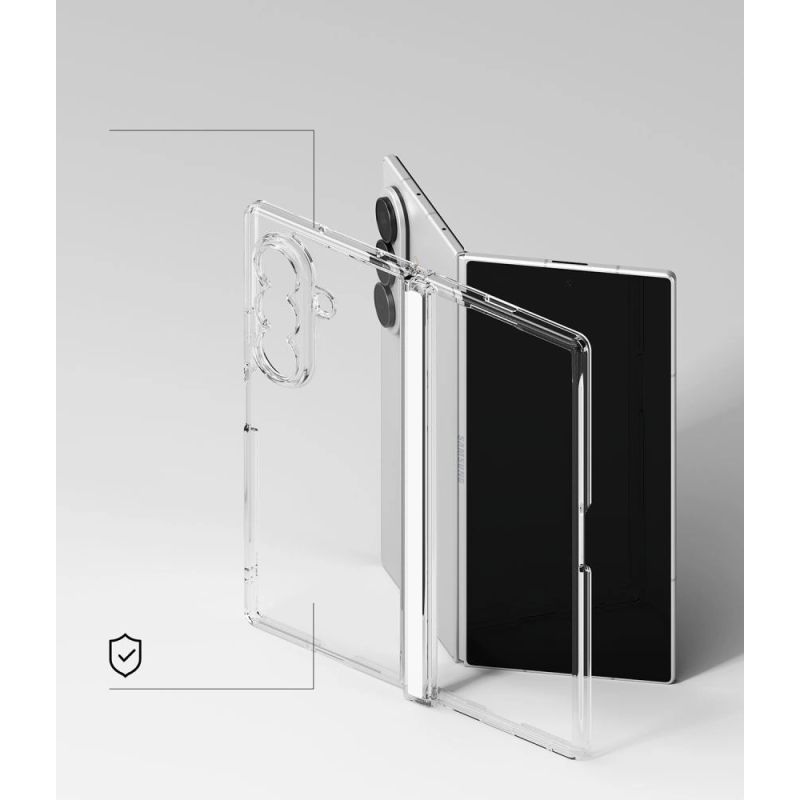 6. Ringke Fusion Flap Case for Samsung Galaxy Z Fold 8 Ultra - Clear