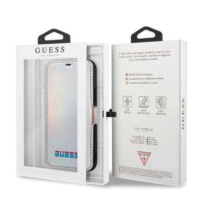 6. Guess GUFLBKN65BLD iPhone 11 Pro Max silver/silver book Iridescent