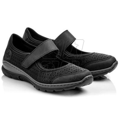 10. Comfortable openwork shoes Rieker W RKR575 black