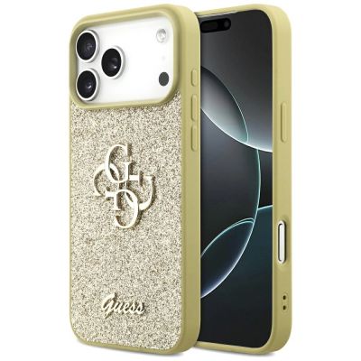 Guess Fixed Glitter Big 4G case for iPhone 17 Pro Max - gold