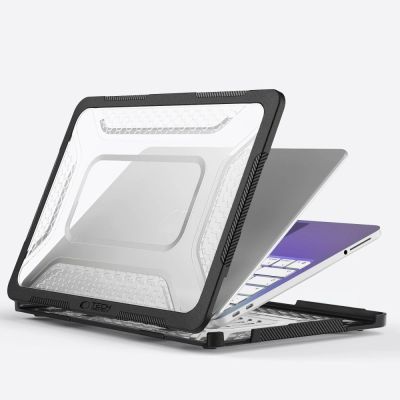 6. Tech-Protect Kevlar Pro Case for MacBook Neo 13" 2026 - Black and Clear