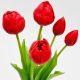 10. BOUQUET OF 5 RED PEONY TULIPS 39 CM LIFE-LIKE SPRING DECORATION
