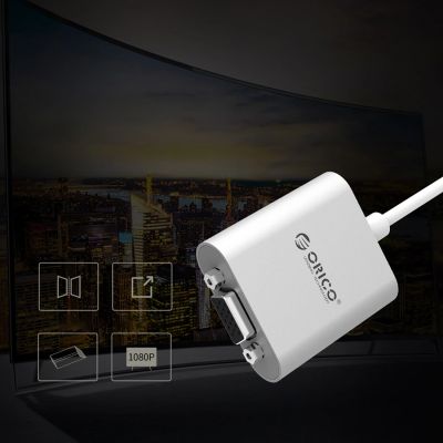 7. Orico PTAV USB-C - VGA adapter and 3.5 mm Full HD mini jack 0.15 m - silver