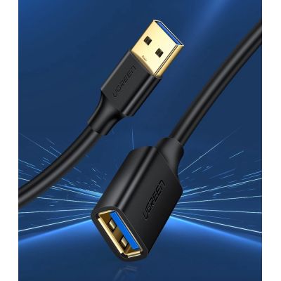 2. Ugreen cable cord extension adapter USB 3.0 (female) - USB 3.0 (male) 3 m black (US129 30127)