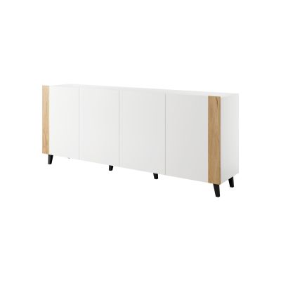 FARO chest of drawers 200x42x82 white matt + craft oak