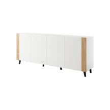 FARO chest of drawers 200x42x82 white matt + craft oak