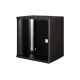 46. 19" 12U wall-mounted network cabinet, SOHO PRO 595 x 540 x 400 mm, glass door, black, unassembled, 60 kg