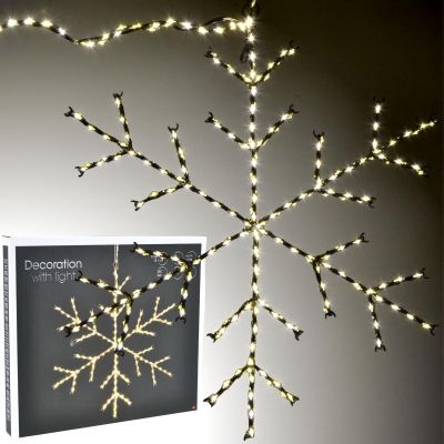 DECORATIVE HANGING SNOWFLAKE WITH 470 LEDS, WARM WHITE
