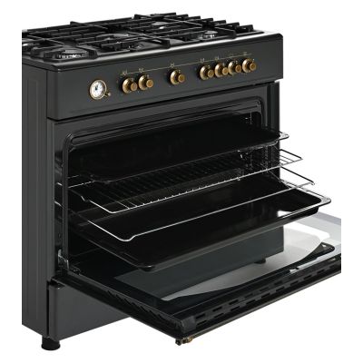 3. Ravanson Retro KWGE–90AR gas-electric cooker (black)
