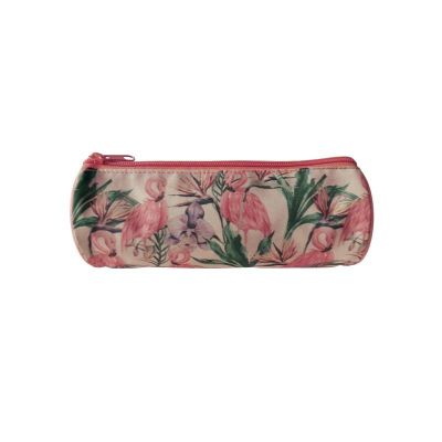 Incod School Pencil Case. Tube, Retro Flamingos School Bag - 0106-0100